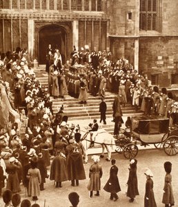 King George Laid to Rest, with King Edward VIII and Queen Mary Mounting the Chapel Steps, 1936 by English Photographer